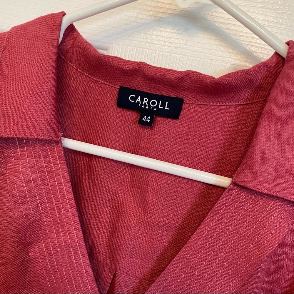 Casual Maxi Dress with Tie Waist - Dusty Rose - CAROL - Picture 3 of 13